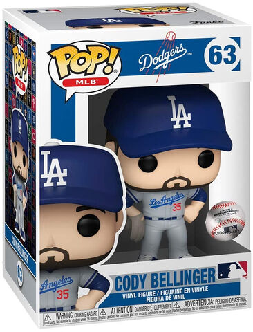 Figurine Funko Pop ! - N°63 - Dodgers - Cody Bellinger (road Uniform)